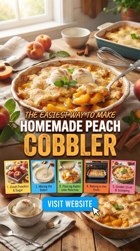 The Easiest Way to Make Homemade Peach Cobbler