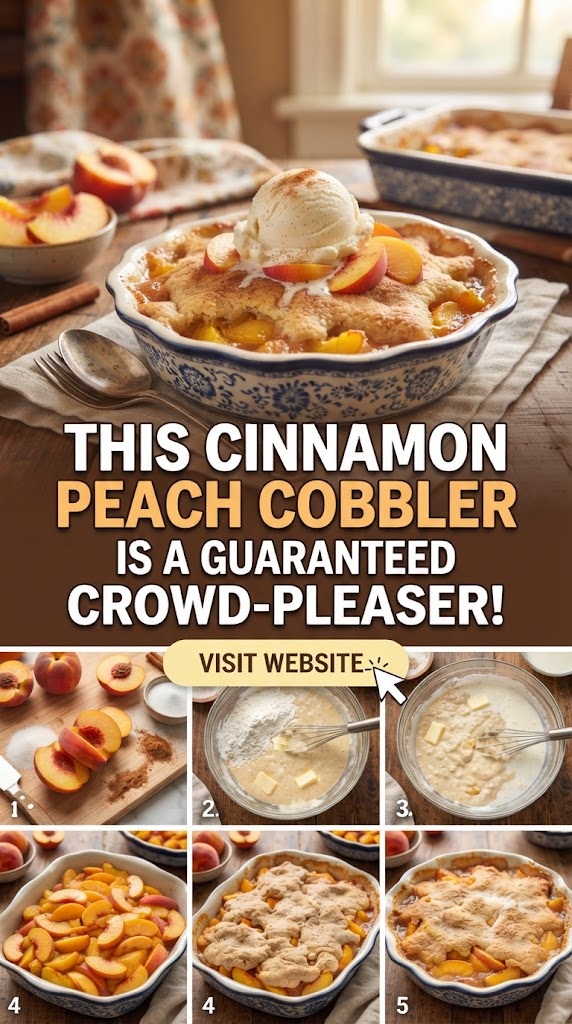 This Cinnamon Peach Cobbler Is a Guaranteed Crowd-Pleaser